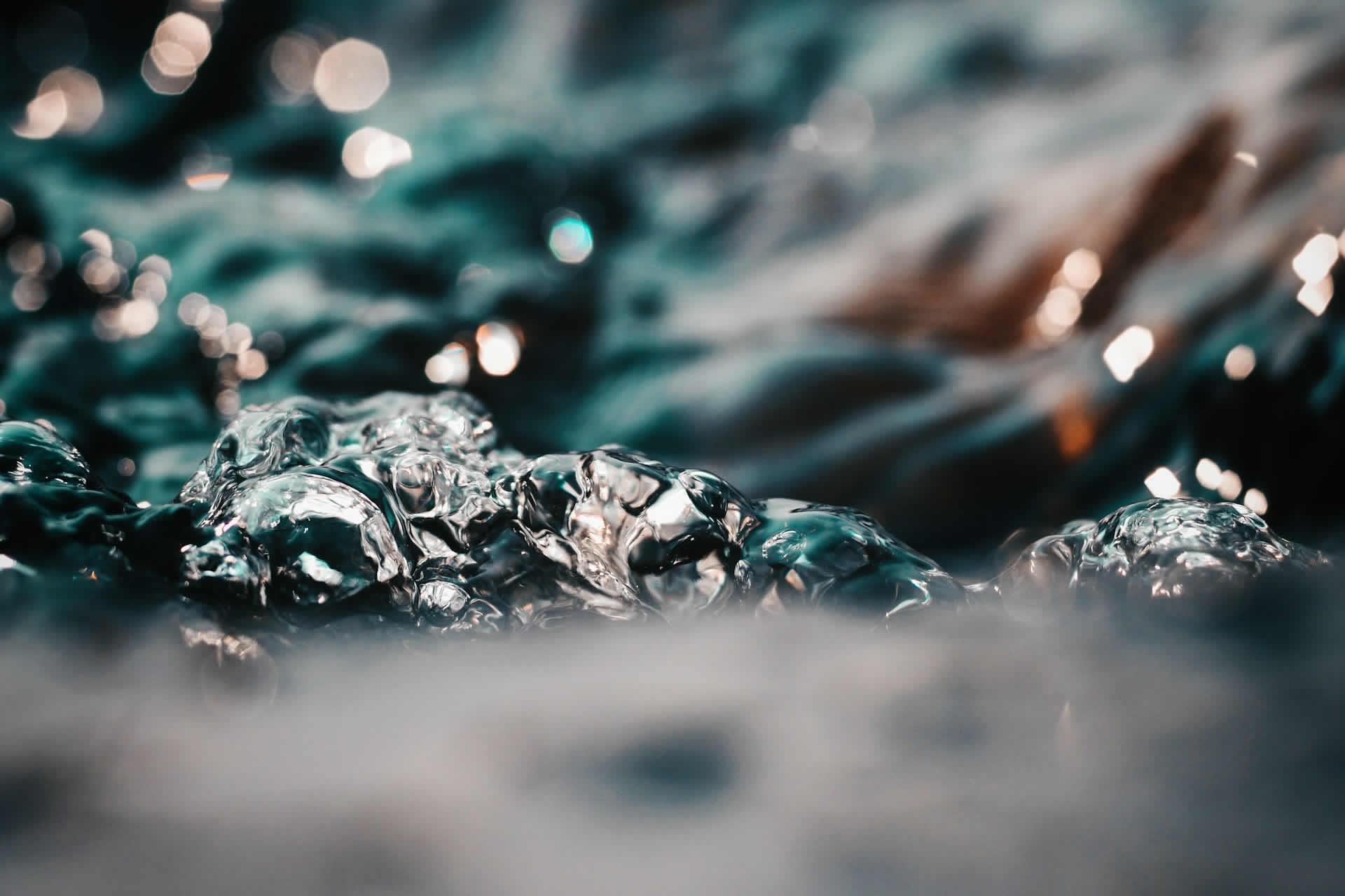 Water droplets illustrating flood and escape of water damage