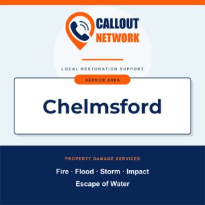 Callout Network are your trusted insurance approved building contractors for Fire and Flood Restoration Chelmsford. We specialise in fire, flood, impact, escape of water, and storm damage restoration.