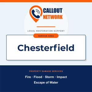 Callout Network are your trusted insurance approved building contractors for Fire and Flood Restoration Chesterfield. We specialise in fire, flood, impact, escape of water, and storm damage restoration.