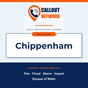 Callout Network are your trusted insurance approved building contractors for Chippenham, specialising in fire, flood, impact, escape of water, and storm damage restoration.