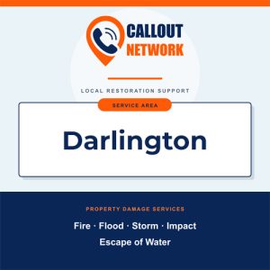 Callout Network are your trusted insurance approved building contractors for Fire and Flood Restoration Darlington. We specialise in fire, flood, impact, escape of water, and storm damage restoration.