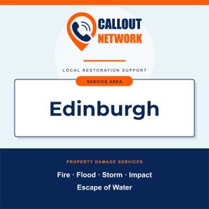 Callout Network are your trusted insurance approved building contractors for Fire and Flood Restoration Edinburgh. We specialise in fire, flood, impact, escape of water, and storm damage restoration.