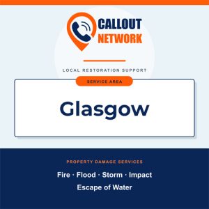 Callout Network are your trusted insurance approved building contractors for Fire and Flood Restoration Glasgow. We specialise in fire, flood, impact, escape of water, and storm damage restoration.
