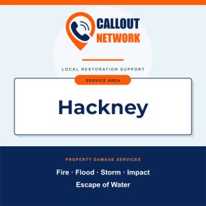 Callout Network are your trusted insurance approved building contractors for Fire and Flood Restoration Hackney. We specialise in fire, flood, impact, escape of water, and storm damage restoration.
