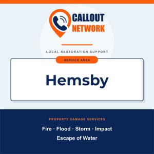 Callout Network are your trusted insurance approved building contractors for Hemsby. We specialise in fire, flood, impact, escape of water, and storm damage restoration.