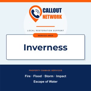 Callout Network are your trusted insurance approved building contractors for Inverness. We specialise in fire, flood, impact, escape of water, and storm damage restoration.
