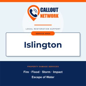 Callout Network are your trusted insurance approved building contractors for Islington. We specialise in fire, flood, impact, escape of water, and storm damage restoration.