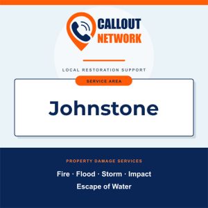 Callout Network are your trusted insurance approved building contractors for Johnstone. We specialise in fire, flood, impact, escape of water, and storm damage restoration.