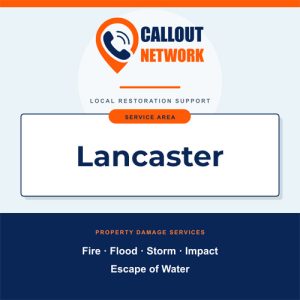 Callout Network are your trusted insurance approved building contractors for Lancaster. We specialise in fire, flood, impact, escape of water, and storm damage restoration.