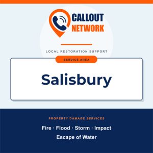 Fire and flood restoration services for properties in Salisbury