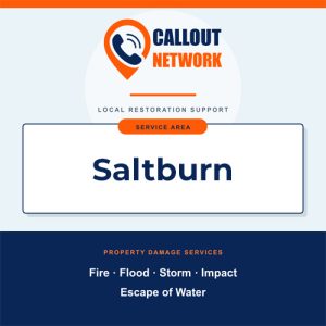 Fire and flood restoration services for properties in Saltburn