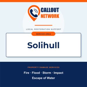 ISN Local graphic for fire, flood and other property damage restoration in Solihull.