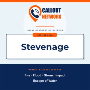 Callout Network fire and flood restoration graphic for Stevenage